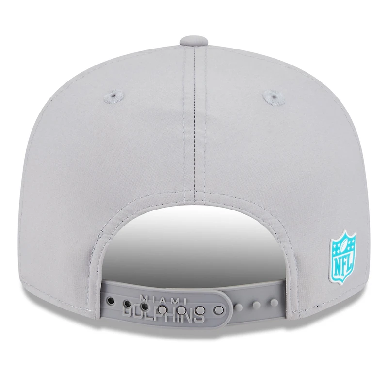 Casquette snapback 9FIFTY grise à panneau fendu pour homme New Era Miami Dolphins 2025