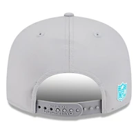 Casquette snapback 9FIFTY grise à panneau fendu pour homme New Era Miami Dolphins 2025
