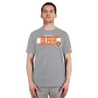 Men's New Era  Gray Miami Dolphins 3rd Down High Density Print T-Shirt