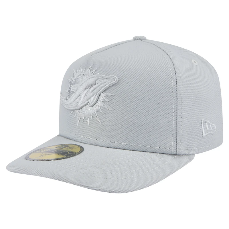 Casquette ajustée A-Frame 59FIFTY pour homme avec pack de couleurs Miami Dolphins New Era gris