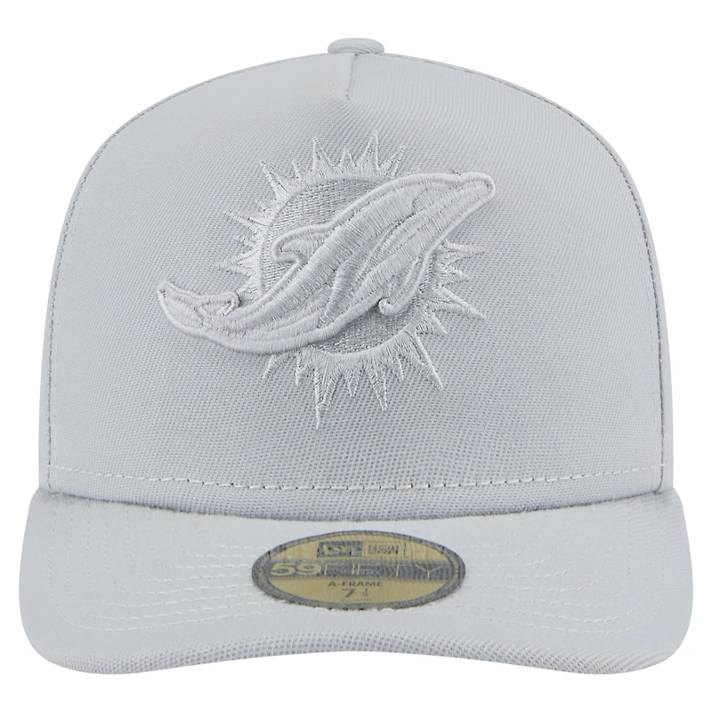 Casquette ajustée A-Frame 59FIFTY pour homme avec pack de couleurs Miami Dolphins New Era gris