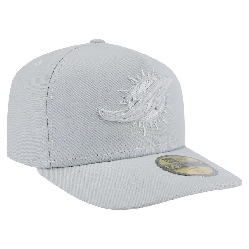 Casquette ajustée A-Frame 59FIFTY pour homme avec pack de couleurs Miami Dolphins New Era gris