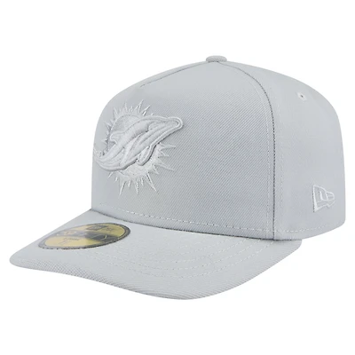 Casquette ajustée A-Frame 59FIFTY pour homme avec pack de couleurs Miami Dolphins New Era gris