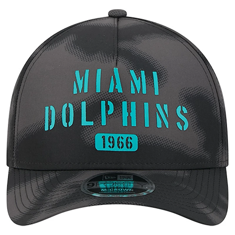 Men's New Era Gray Miami Dolphins Halftone Camo 9FORTY Hat