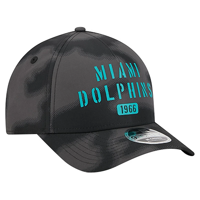 Men's New Era Gray Miami Dolphins Halftone Camo 9FORTY Hat