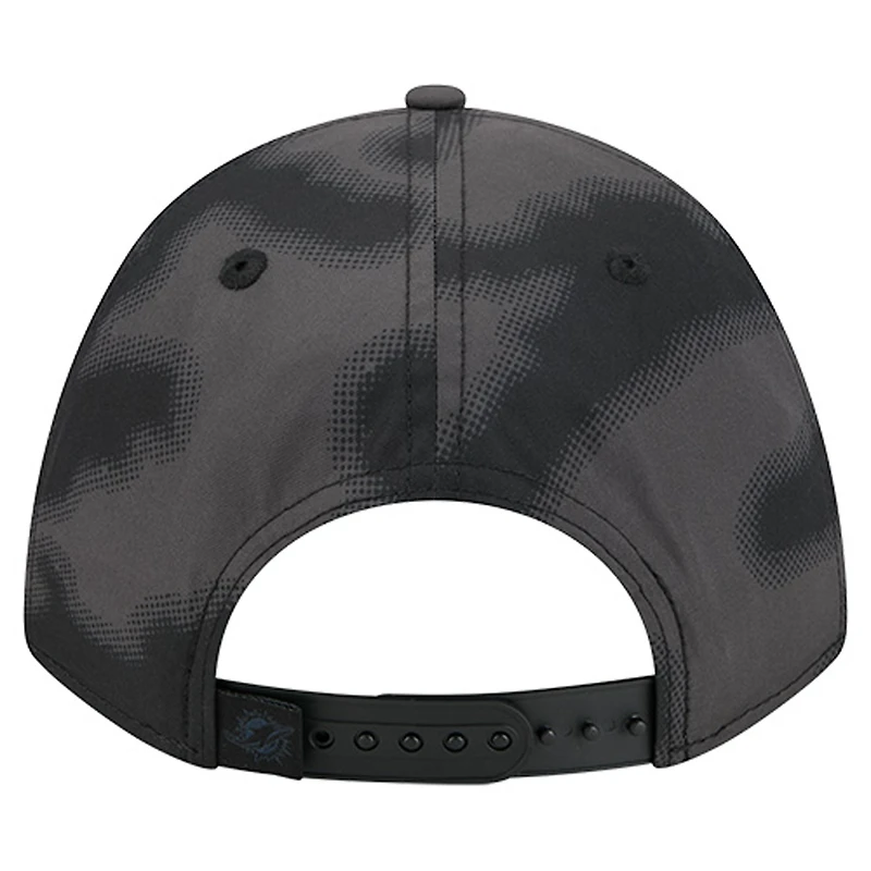 Men's New Era Gray Miami Dolphins Halftone Camo 9FORTY Hat