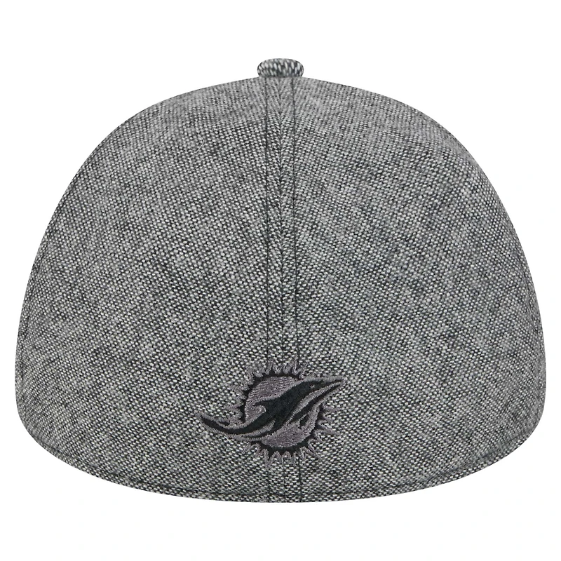 Men's New Era Gray Miami Dolphins Peaky Duckbill Fitted Hat