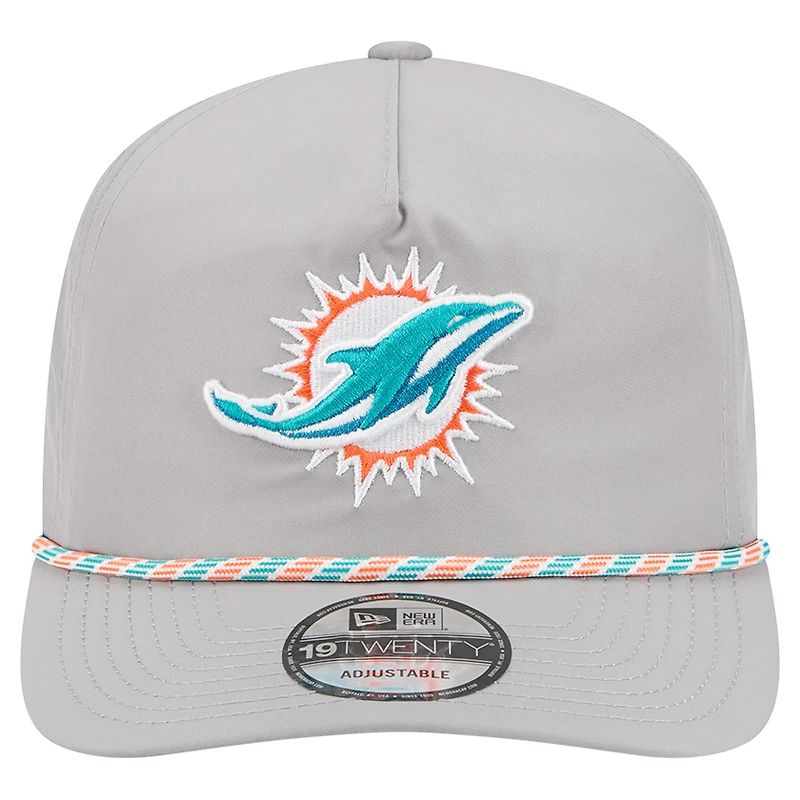 Casquette New Era grise Miami Dolphins Rope 19TWENTY pour homme