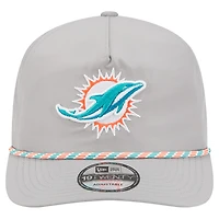 Casquette New Era grise Miami Dolphins Rope 19TWENTY pour homme
