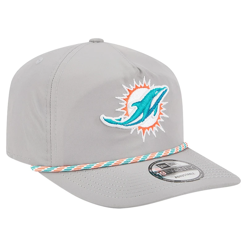 Casquette New Era grise Miami Dolphins Rope 19TWENTY pour homme