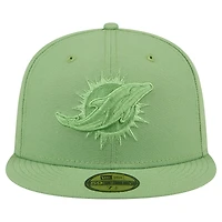 Casquette ajustée 59FIFTY New Era pour hommes, vert, Miami Dolphins Color Pack
