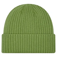 Bonnet tricoté à revers Miami Dolphins vert New Era pour homme