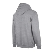 Men's New Era Heather Gray Miami Dolphins Retro Pullover Hoodie