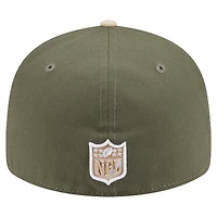 Men's New Era Light Beige/Olive Miami Dolphins Two-Tone Color Pack Split Panel 59FIFTY Fitted Hat