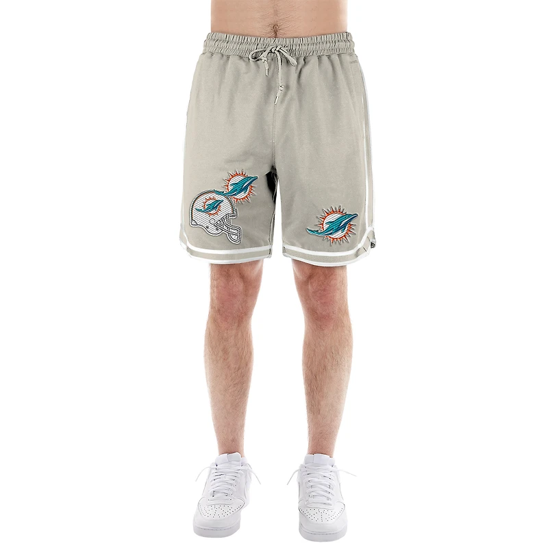 Men's New Era Light Beige Miami Dolphins Stone Multi Patch Shorts