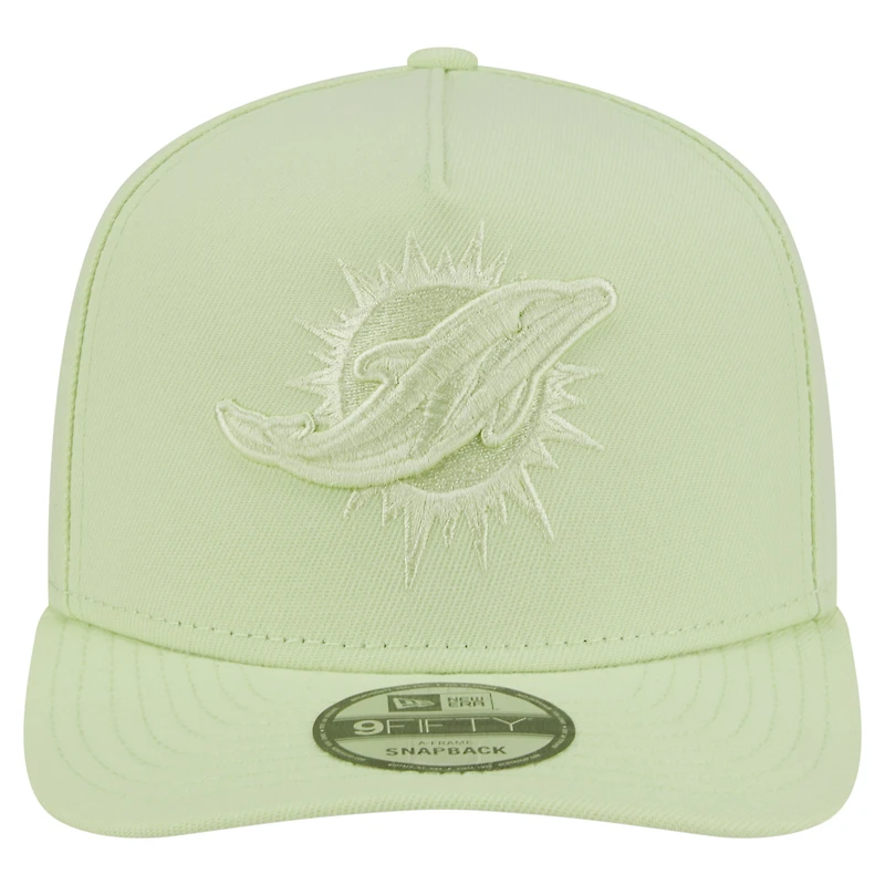 Casquette Snapback 9FIFTY Miami Dolphins vert clair New Era pour homme