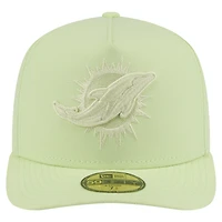 Men's New Era Light Green Miami Dolphins Color Pack A-Frame 59FIFTY Fitted Hat
