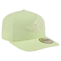 Men's New Era Light Green Miami Dolphins Color Pack A-Frame 59FIFTY Fitted Hat