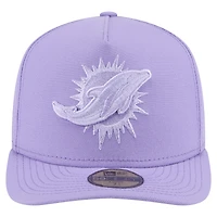 Men's New Era Light Purple Miami Dolphins Color Pack A-Frame 59FIFTY Fitted Hat