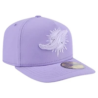 Men's New Era Light Purple Miami Dolphins Color Pack A-Frame 59FIFTY Fitted Hat