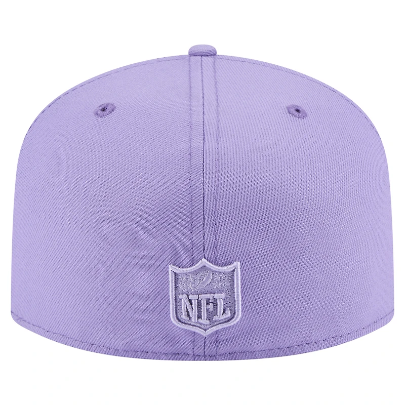 Men's New Era Light Purple Miami Dolphins Color Pack A-Frame 59FIFTY Fitted Hat