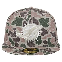 Casquette ajustée 59FIFTY Geo Camo des Dolphins de Miami New Era pour homme
