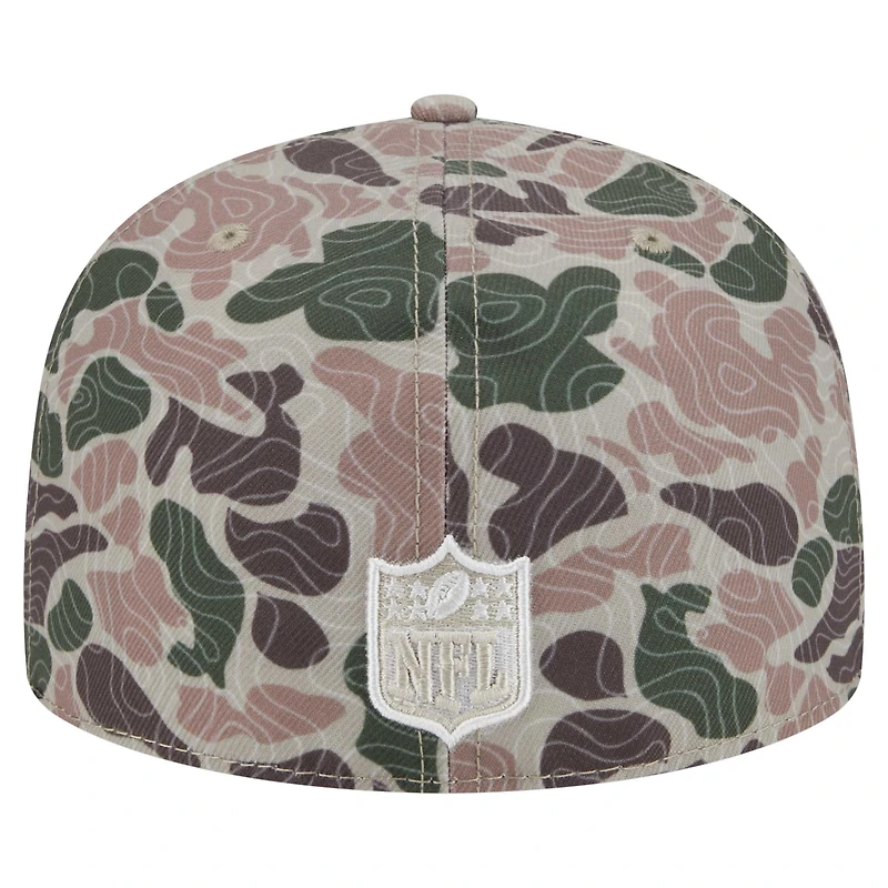Casquette ajustée 59FIFTY Geo Camo des Dolphins de Miami New Era pour homme