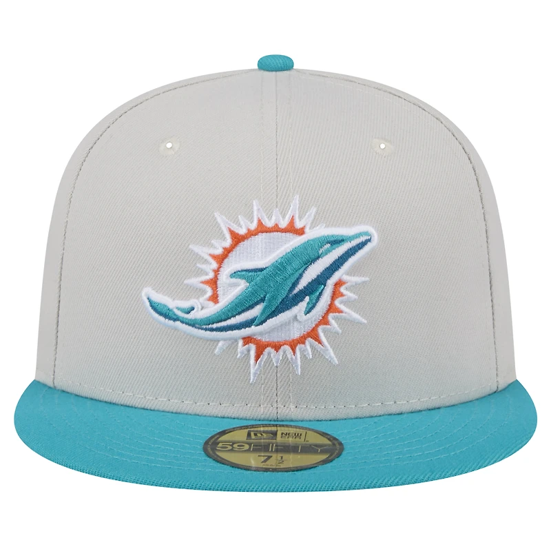 Casquette ajustée 59FIFTY Stoney des Dolphins de Miami New Era pour hommes
