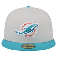 Casquette ajustée 59FIFTY Stoney des Dolphins de Miami New Era pour hommes