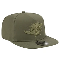 Casquette snapback A-Frame 9FIFTY olive Miami Dolphins pour homme New Era