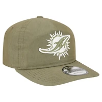 Casquette ajustable New Era Olive Miami Dolphins Nylon 19TWENTY pour homme