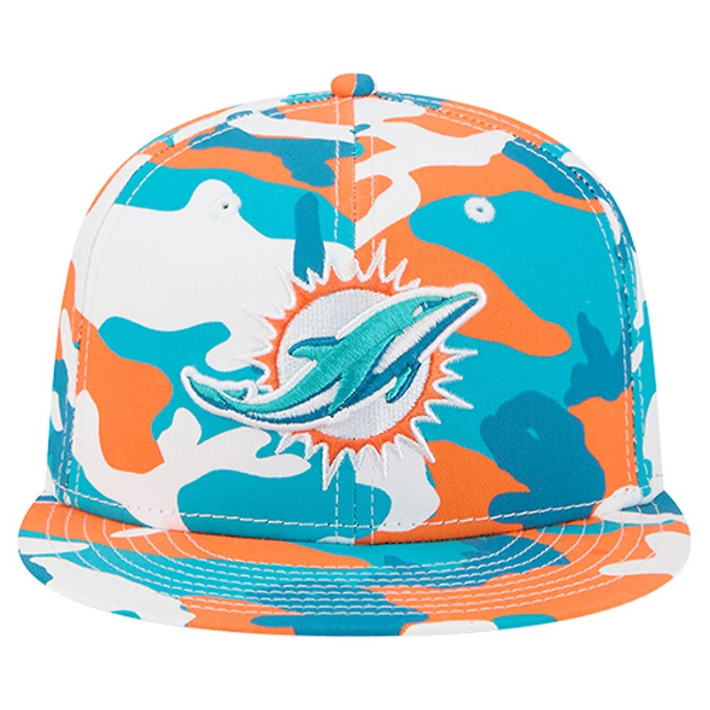 Casquette ajustée 59FIFTY orange/aqua des Dolphins de Miami New Era pour homme