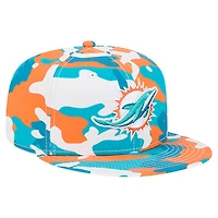 Casquette ajustée 59FIFTY orange/aqua des Dolphins de Miami New Era pour homme