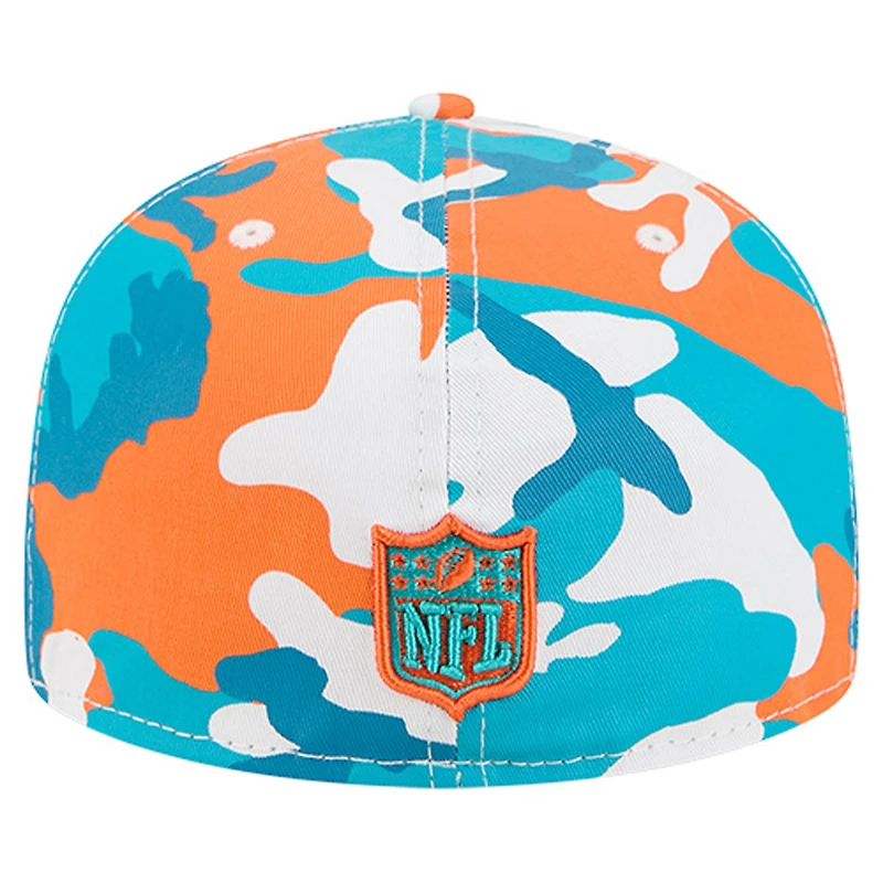 Casquette ajustée 59FIFTY orange/aqua des Dolphins de Miami New Era pour homme