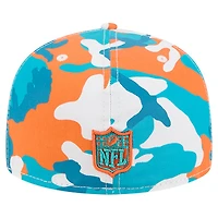 Casquette ajustée 59FIFTY orange/aqua des Dolphins de Miami New Era pour homme