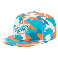 Casquette ajustée 59FIFTY orange/aqua des Dolphins de Miami New Era pour homme