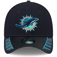 Men's New Era  Pitch Blue Miami Dolphins 2025 Rivalries Collection Fan Pack 39THIRTY Flex Hat