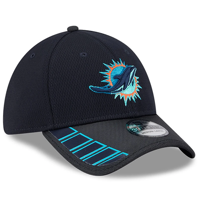 Men's New Era  Pitch Blue Miami Dolphins 2025 Rivalries Collection Fan Pack 39THIRTY Flex Hat