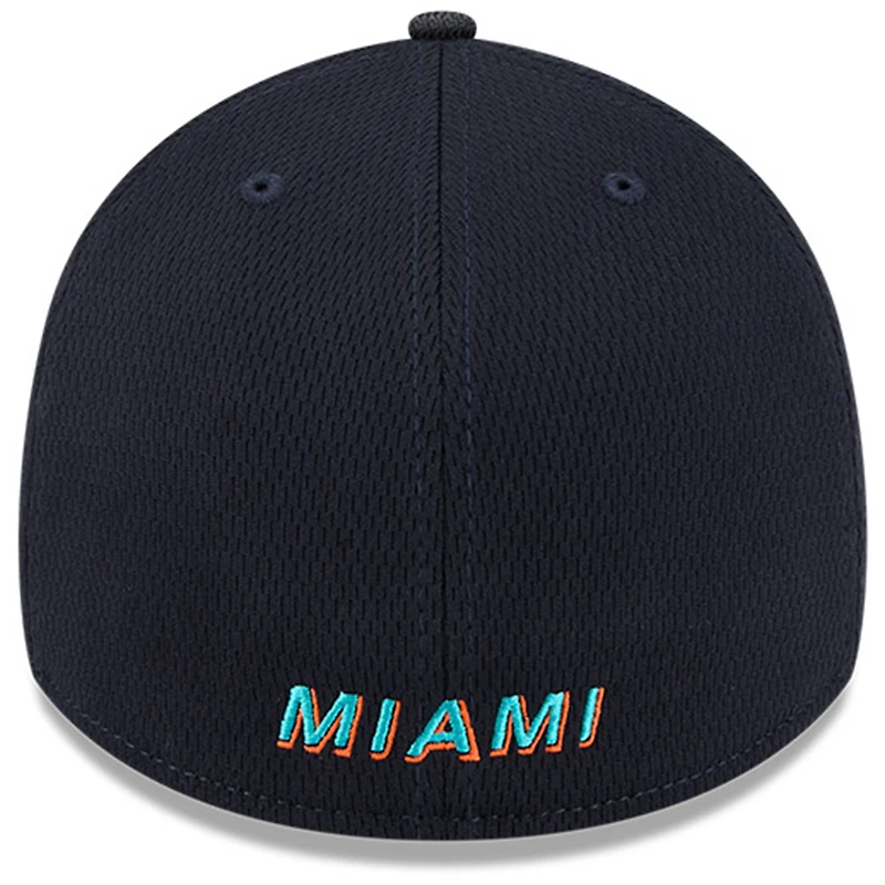 Men's New Era  Pitch Blue Miami Dolphins 2025 Rivalries Collection Fan Pack 39THIRTY Flex Hat