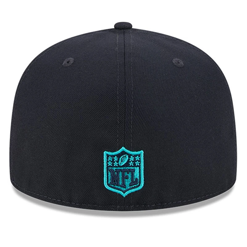 Casquette ajustée 59FIFTY pour homme New Era Pitch Blue Miami Dolphins 2025 Rivalries Collection Fan Pack