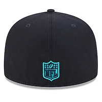 Casquette ajustée 59FIFTY pour homme New Era Pitch Blue Miami Dolphins 2025 Rivalries Collection Fan Pack