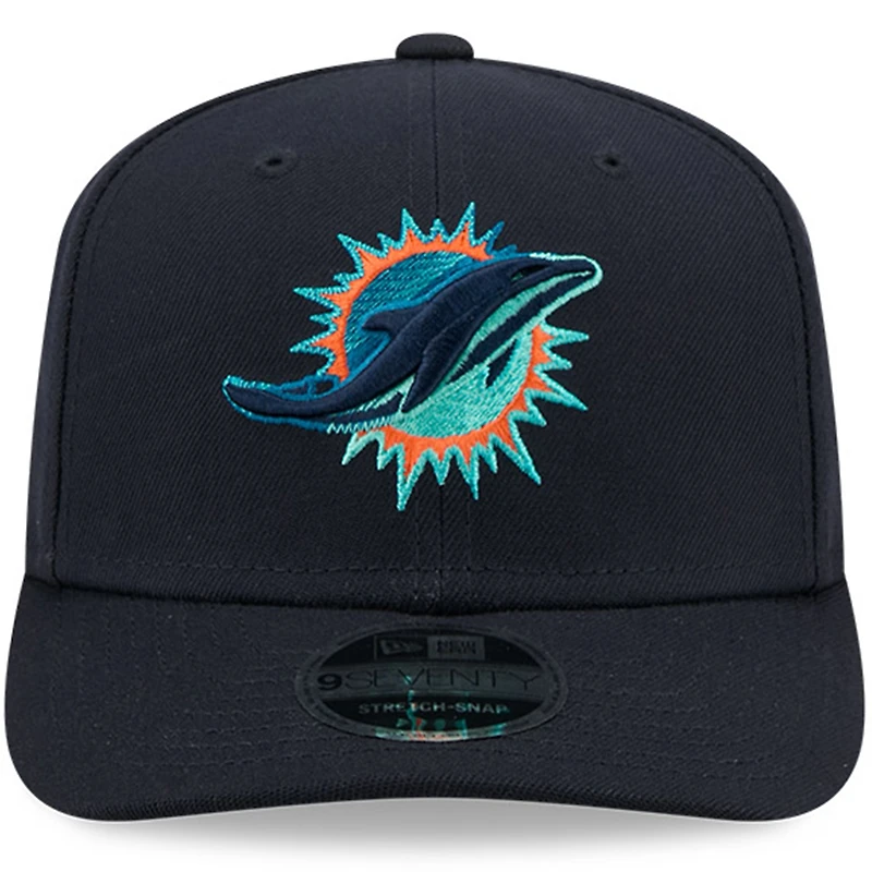 Men's New Era  Pitch Blue Miami Dolphins 2025 Rivalries Collection Fan Pack 9SEVENTY Adjustable Hat