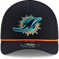 Men's New Era  Pitch Blue Miami Dolphins 2025 Rivalries Collection Sideline A-Frame 9FORTY Adjustable Hat