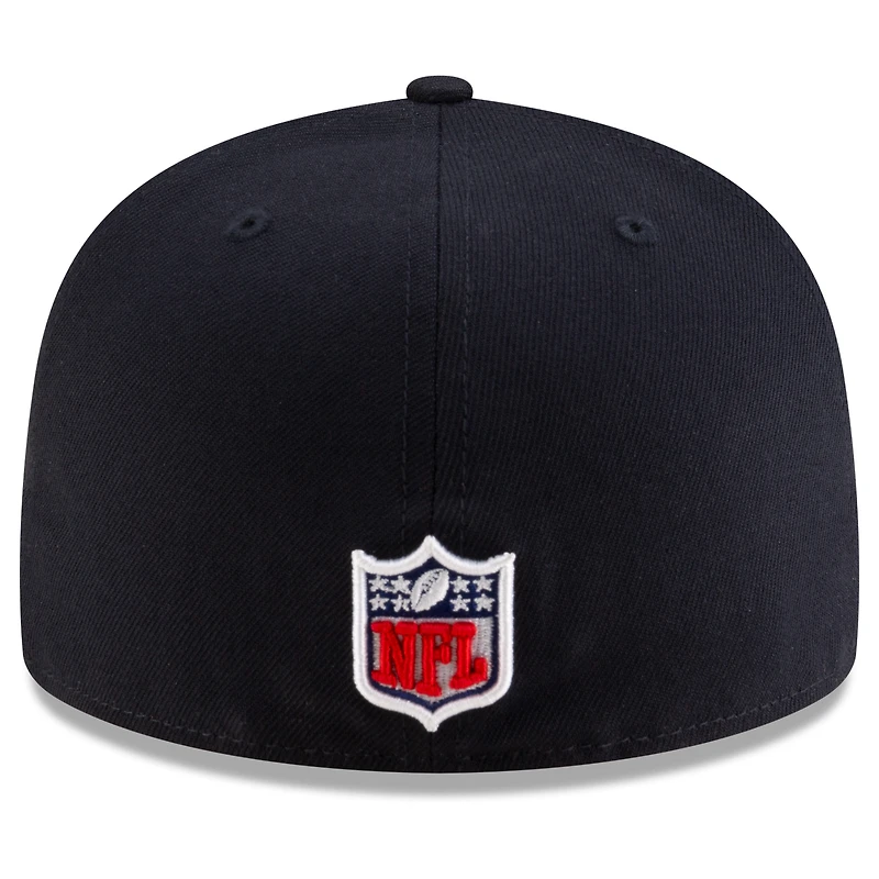 Men's New Era  Pitch Blue Miami Dolphins 2025 Rivalries Collection Sideline Rope 59FIFTY Fitted Hat