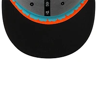 Men's New Era  Pitch Blue Miami Dolphins 2025 Rivalries Collection Sideline Rope 59FIFTY Fitted Hat