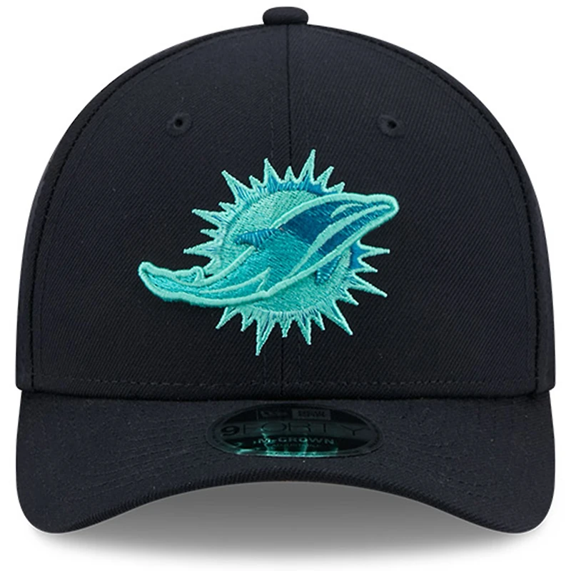 Men's New Era  Pitch Blue Miami Dolphins 2025 Rivalries Collection Team 9FORTY M-Crown Adjustable Hat