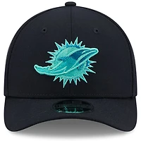 Men's New Era  Pitch Blue Miami Dolphins 2025 Rivalries Collection Team 9FORTY M-Crown Adjustable Hat
