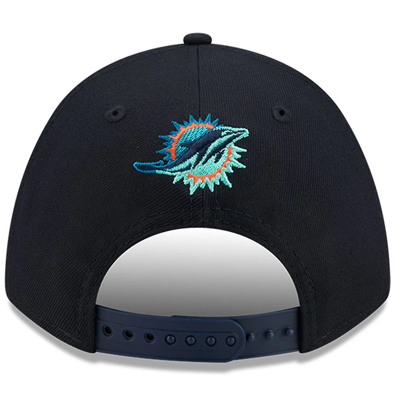 Men's New Era  Pitch Blue Miami Dolphins 2025 Rivalries Collection Team 9FORTY M-Crown Adjustable Hat