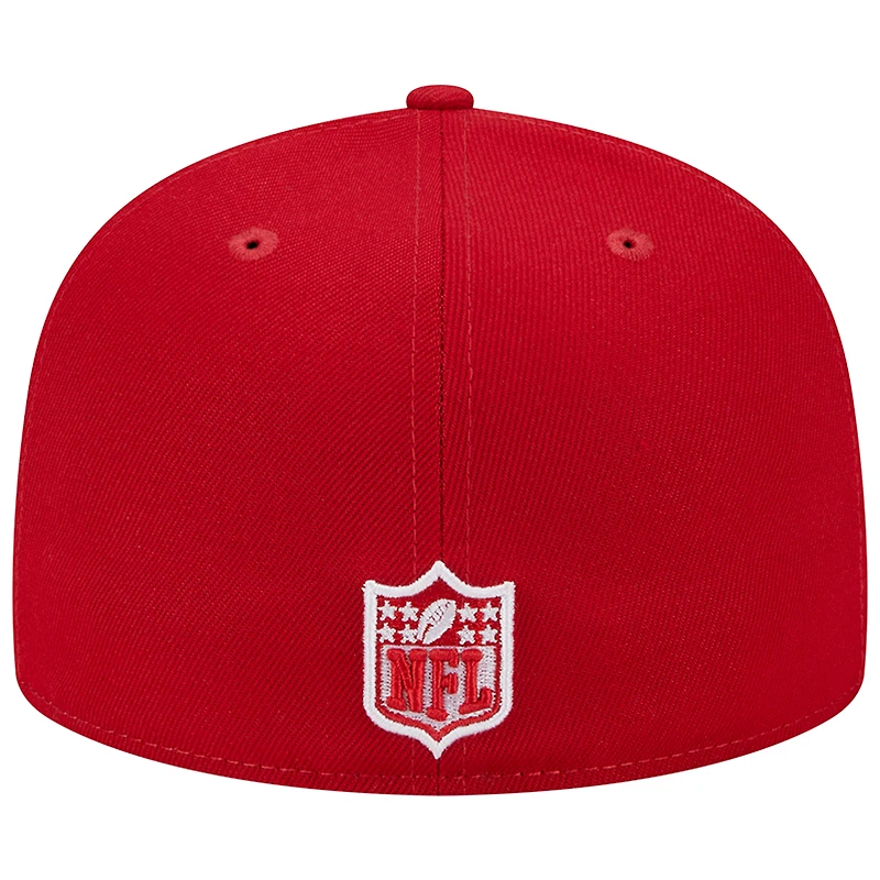 Men's New Era Scarlet Miami Dolphins 1993 Hawaii Pro Bowl Main Patch 59FIFTY Fitted Hat