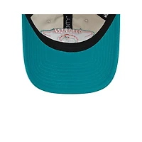 Casquette réglable New Era Stone/Aqua Miami Dolphins 2024 Sideline Historic 9TWENTY pour hommes